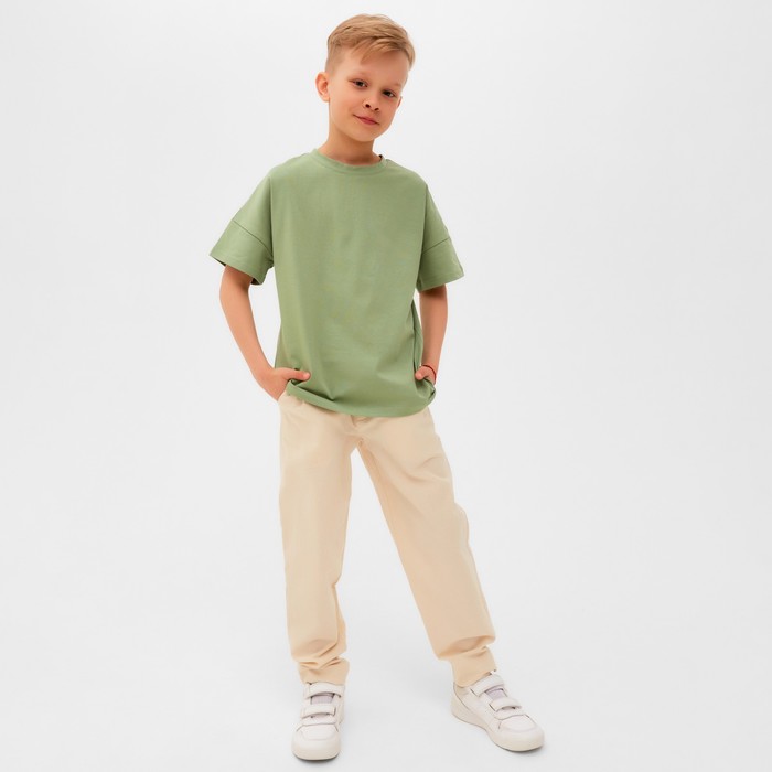 

Брюки для мальчика MINAKU: Cotton collection цвет молочный, рост 122