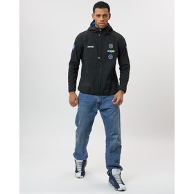 

Ветровка спортивная softshell мужская чёрного цвета, размер 52