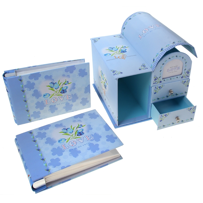 Фотоальбом-шкатулка на 120 фото 10х15 см "Комод", МИКС