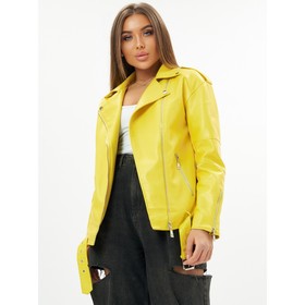 

Косуха кожаная женская жёлтого цвета, размер 50