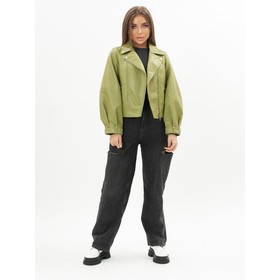 

Косуха кожаная женская зелёного цвета, размер 44-46