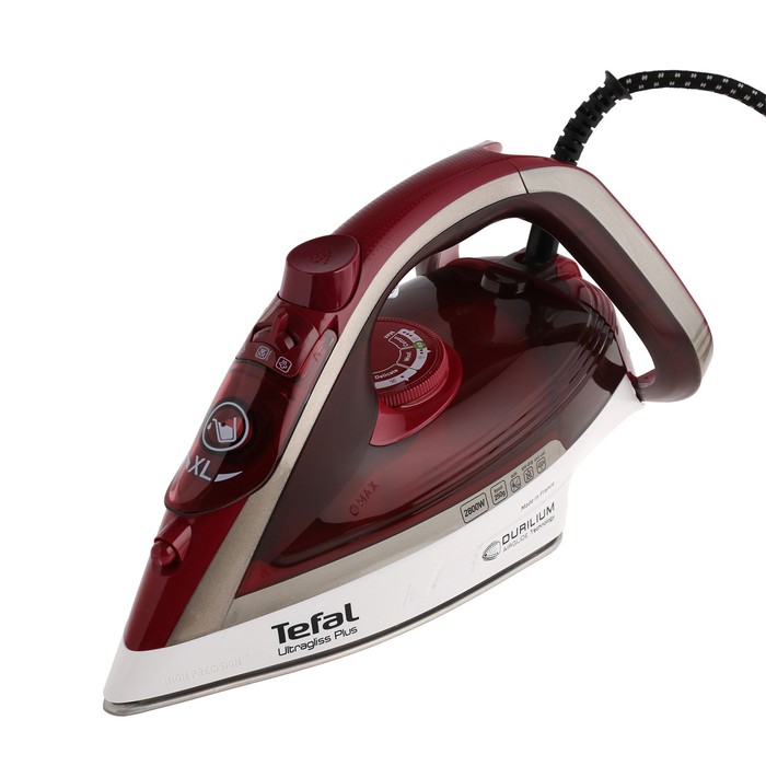 фото Утюг tefal fv6810e0, 2800 вт, металлокерамическая подошва, 50 г/мин, красный