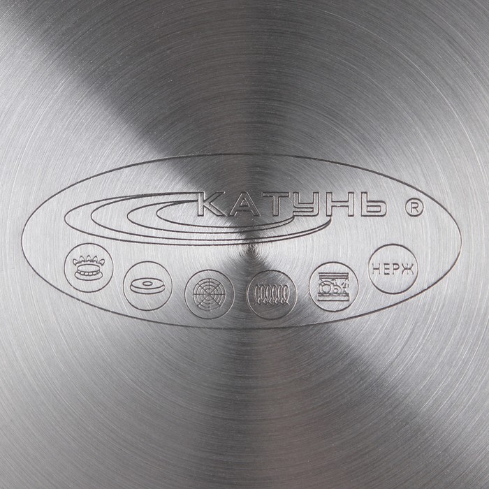 Сковорода «Общепит», d=20 см, толщина корпуса 0,6 мм, дно 3,5 мм, цвет хромированный