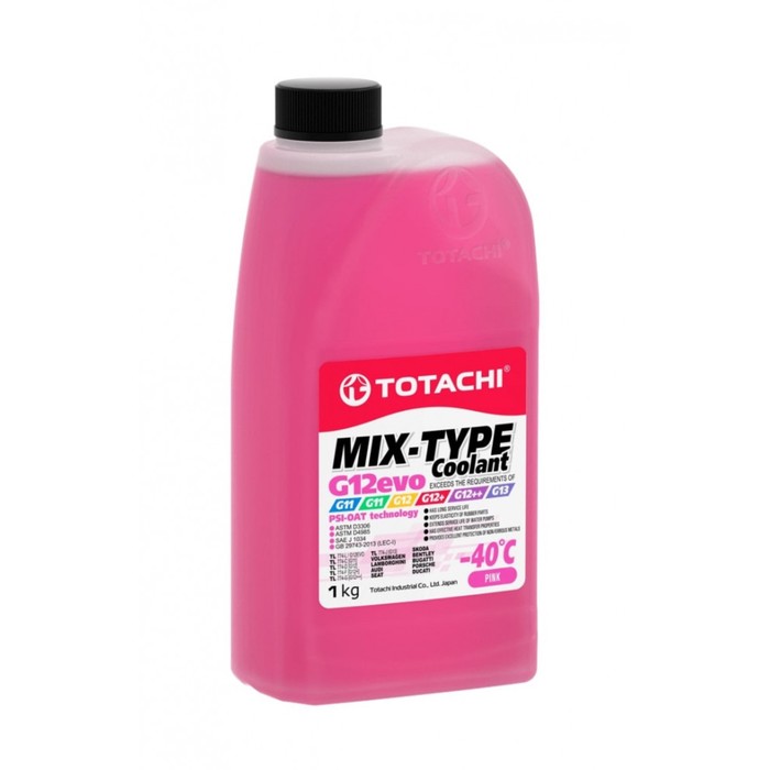 Антифриз Totachi MIX-TYPE COOLANT -40 C, G12evo, розовый, 1 кг антифриз totachi mix type coolant 40 с розовый 200 кг