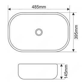 

Раковина Melana MLN-A419, 485х400х145 мм, белый