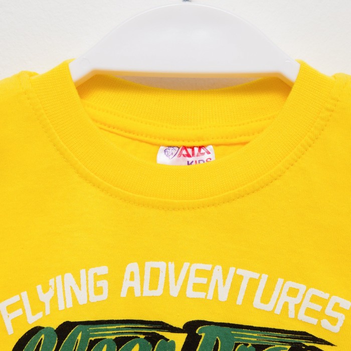 

Футболка для мальчика, цвет жёлтый/вертолет, рост 98 см