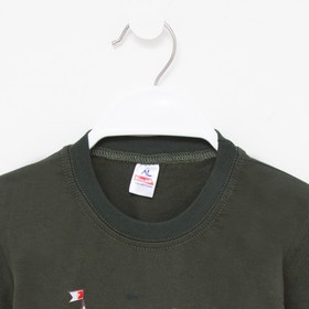 

Футболка для мальчика, цвет т зеленый/кораблик, рост 128 см