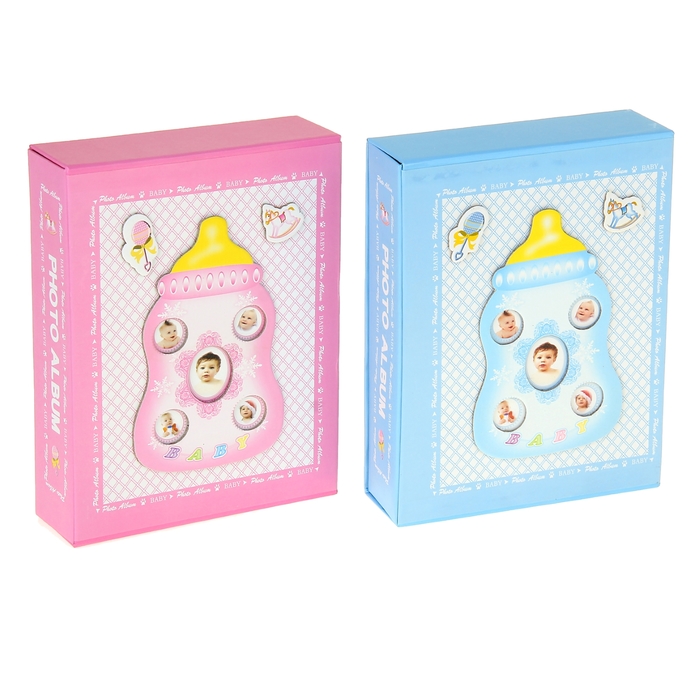 Фотоальбом на 40 фото 13х18 см "Бутылочка" МИКС