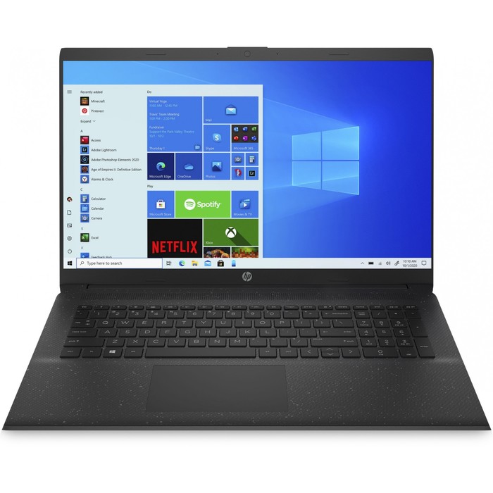 фото Ноутбук hp 17-cp0087u, 17.3", ryzen 3 3250u, 4гб, ssd 256 гб, win10, wi-fi, bt, чёрный