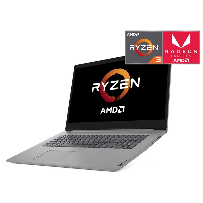 фото Ноутбук lenovo ideapad 3 17ada05, 17.3", ryzen 3 3250u, 4гб, ssd 256 гб, fdos,wi-fi,bt,серый 79058