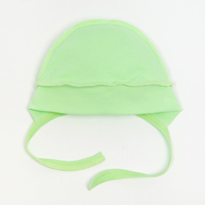 Чепчик (Шапочка) детская, цвет зелёный, рост 68-74 см