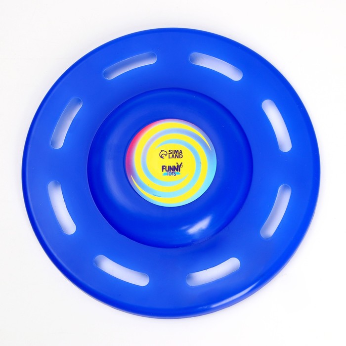 фото Летающая тарелка "фигурная" 20 см, цвет синий funny toys