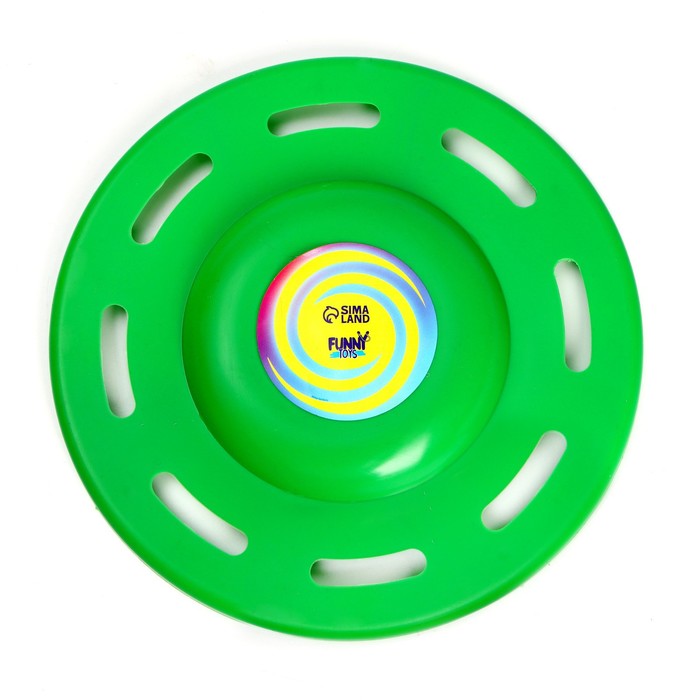 фото Летающая тарелка "фигурная" 20 см, цвет зеленый funny toys