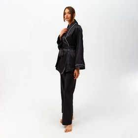 

Пижама (халат, брюки) женская MINAKU: Light touch цвет черный, размер 44