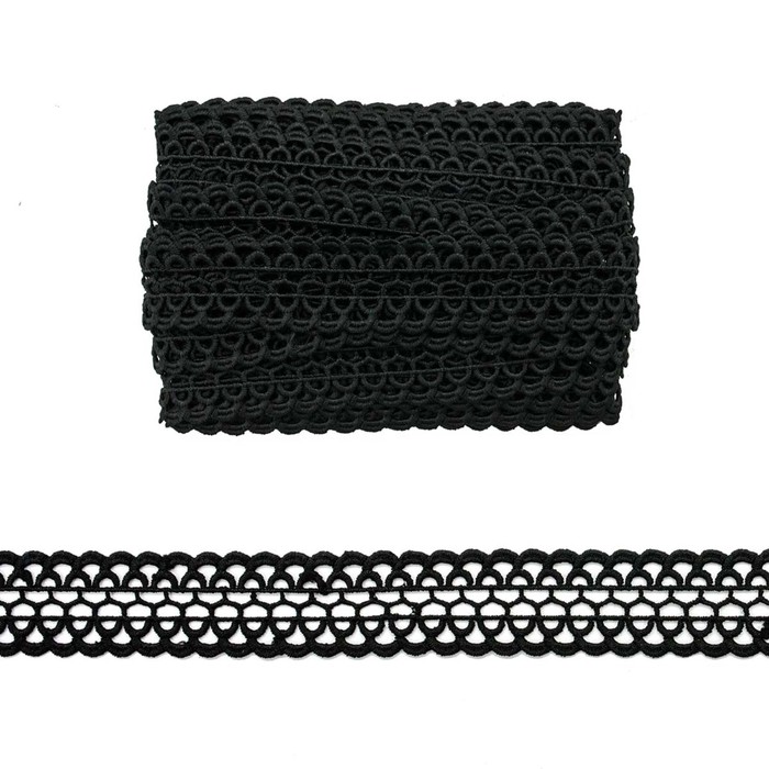 

Кружево LACH-1105 33 мм/13,71 м (чёрный)