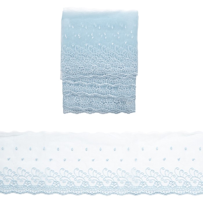 

Кружево капрон 12,7 см/3,4 м (+/- 4 см) 0574-5002, А783 светлый лед