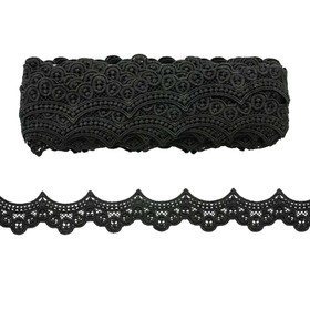 

Кружево матовое гипюр 5 см/13,72 м (чёрный)