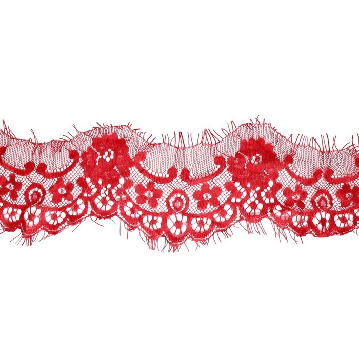 

Кружево реснички 80 мм/30 м (по 3м) (148 красный)