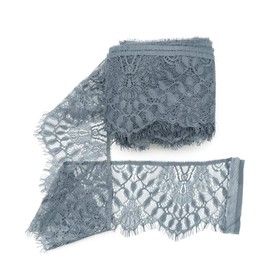 

Кружево шантильи на сетке 9,5 см/3 м (тёмный серый)