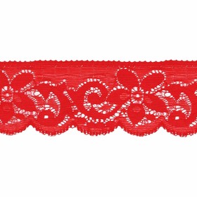 

Кружево эластичное 4 см/10 м (красный)