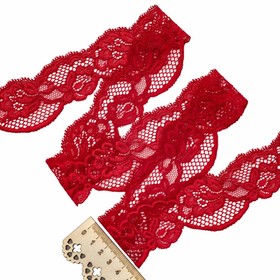 

Кружево эластичное 5,2 см/10 м (красный)