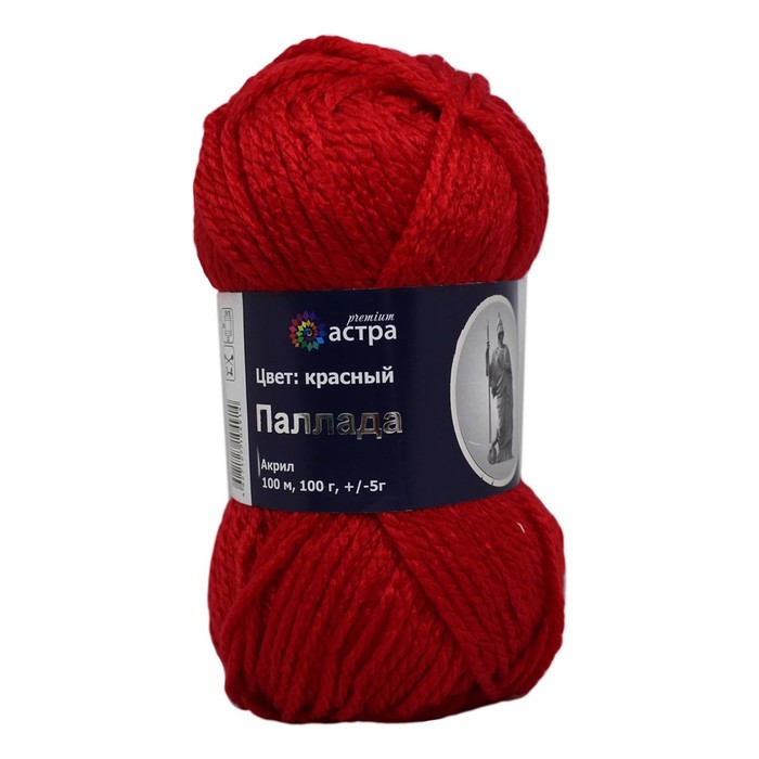 

Пряжа «Паллада», 100 гр/100 м (100% акрил) (10 красный) 3 шт в уп.