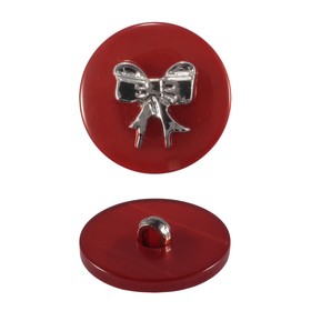 

Пуговица 21 мм (171 красный/никель), 24 шт