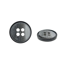 

Пуговица 24L (15 мм) 4 прокола (Black (чёрный)), 48 шт