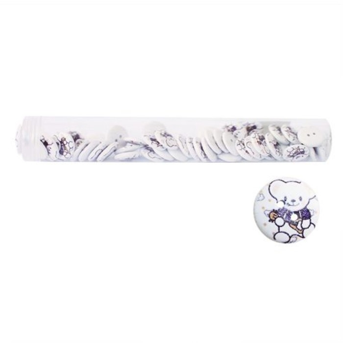 

Пуговица деревянная «Мультяшные персонажи», 18 мм, 50 шт (Мишка 1), 1 упак