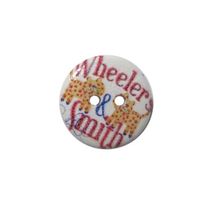 

Пуговица деревянная «Разное» 18 мм (Надпись «Wheelers&Smith'), 100 шт