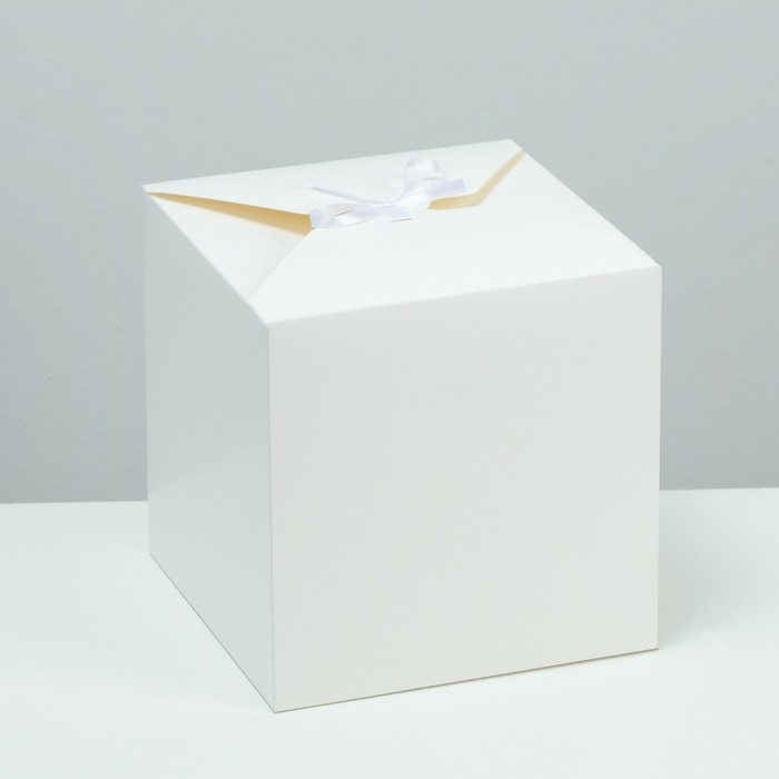 Коробка складная, белая, 21 х 21 х 21 см коробка складная крафт 21 х 21 х 21 см
