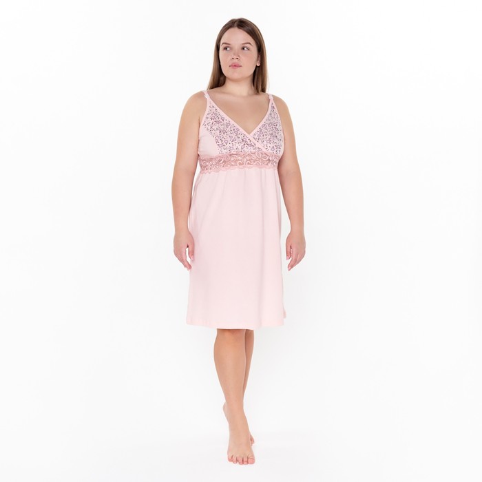 Ночная сорочка женская, цвет розовый, размер 52 ночная сорочка женская цвет розовый размер 52