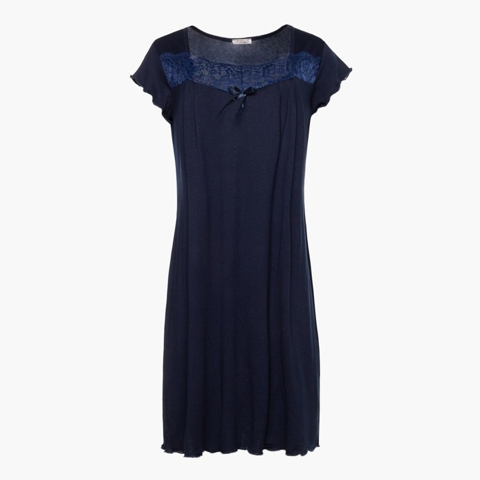 Ночная сорочка женская, цвет темно-синий, размер 54
