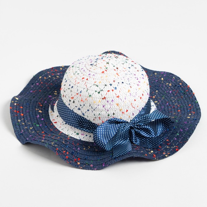 Шляпа женская, цвет темно-синий, размер 56-58