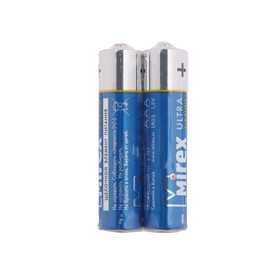 

Батарейка алкалиновая Mirex, AAA, LR03-2S, 1.5В, спайка, 2 шт.