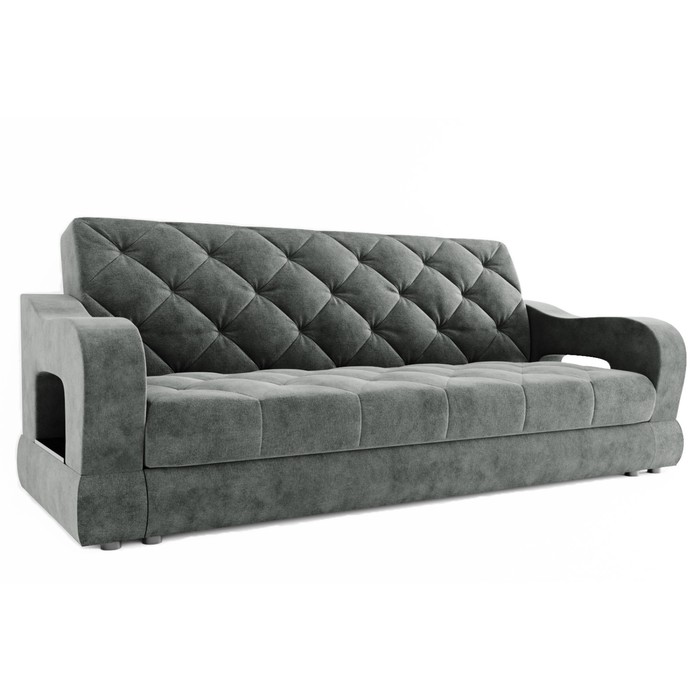 Прямой диван «Бруно 2», с подлокотниками, механизм книжка, велюр, цвет селфи 07