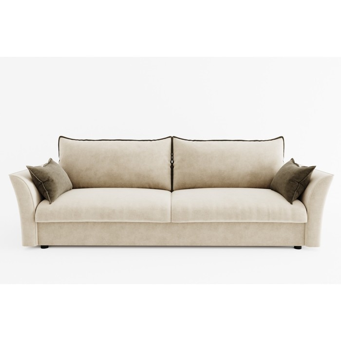 Прямой диван «Барселона 1», механизм пантограф, велюр, цвет селфи 01 / селфи 03