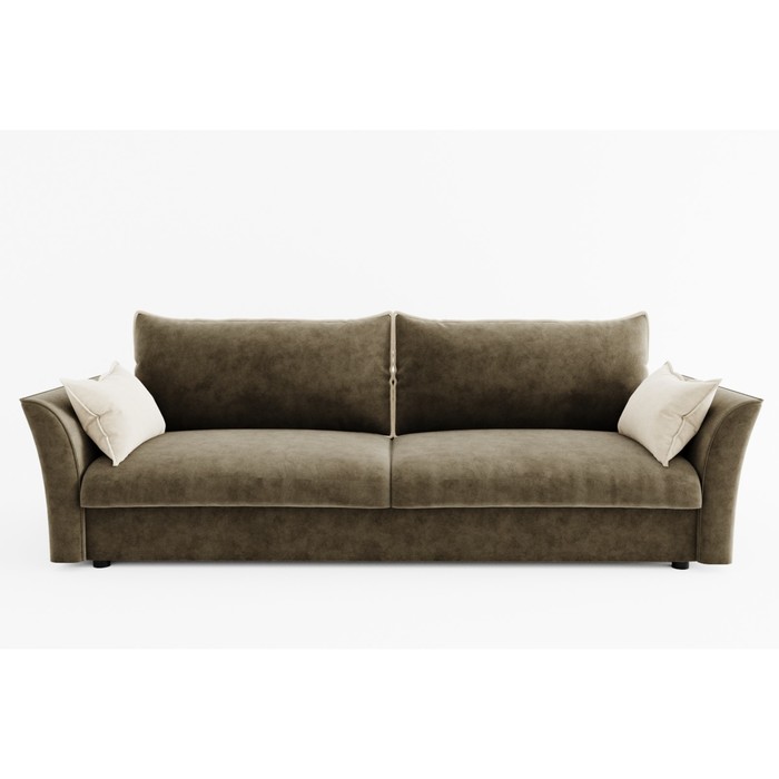 Прямой диван «Барселона 1», механизм пантограф, велюр, цвет селфи 03 / селфи 01