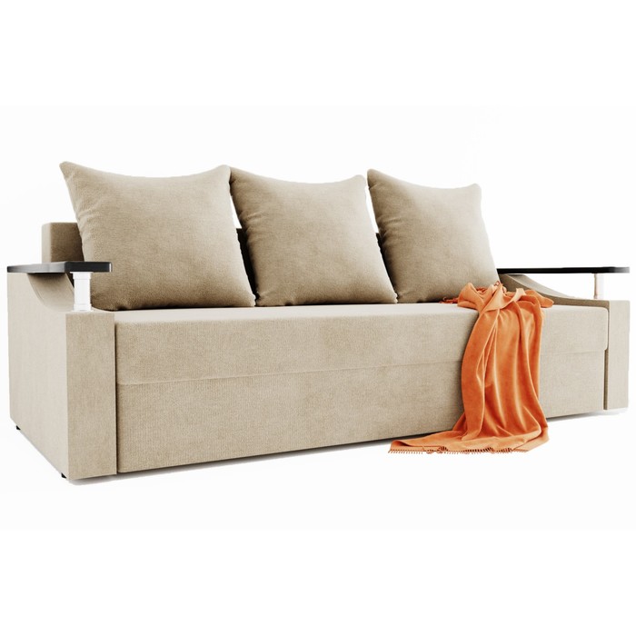 Прямой диван «Манго», механизм еврокнижка, ППУ, велюр, цвет селфи 01 диван прямой престиж еврокнижка ппу велюр цвет селфи 08