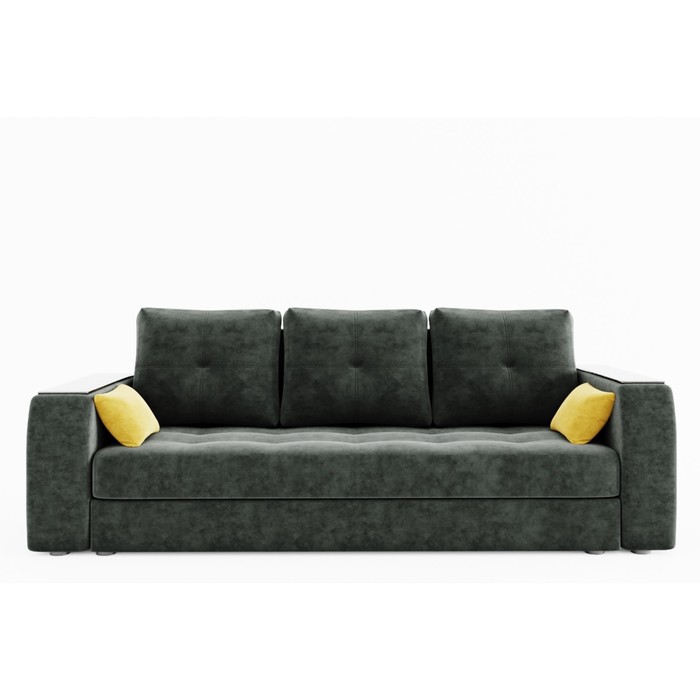 Прямой диван «Сенатор 1», механизм пантограф, велюр, цвет селфи 07 / селфи 08