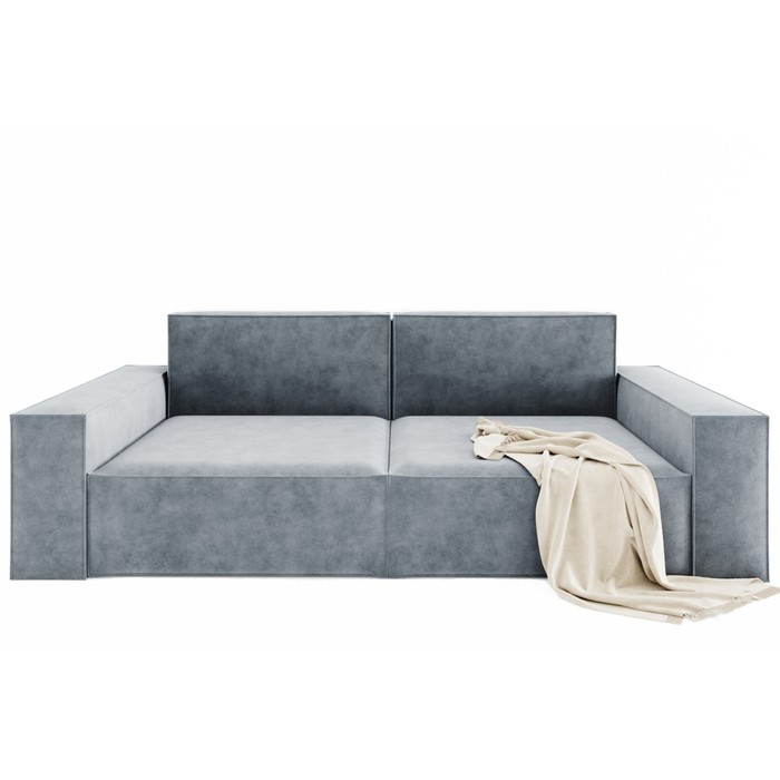 Прямой диван «Хилтон 1», механизм выкатной, велюр, цвет селфи 15