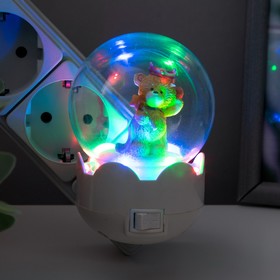 

Ночник "Мишка с короной" LED белый 7х7х11 см