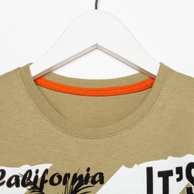 

Комплект (футболка/шорты) для мальчика, цвет зелёный/чёрный, рост 110 см