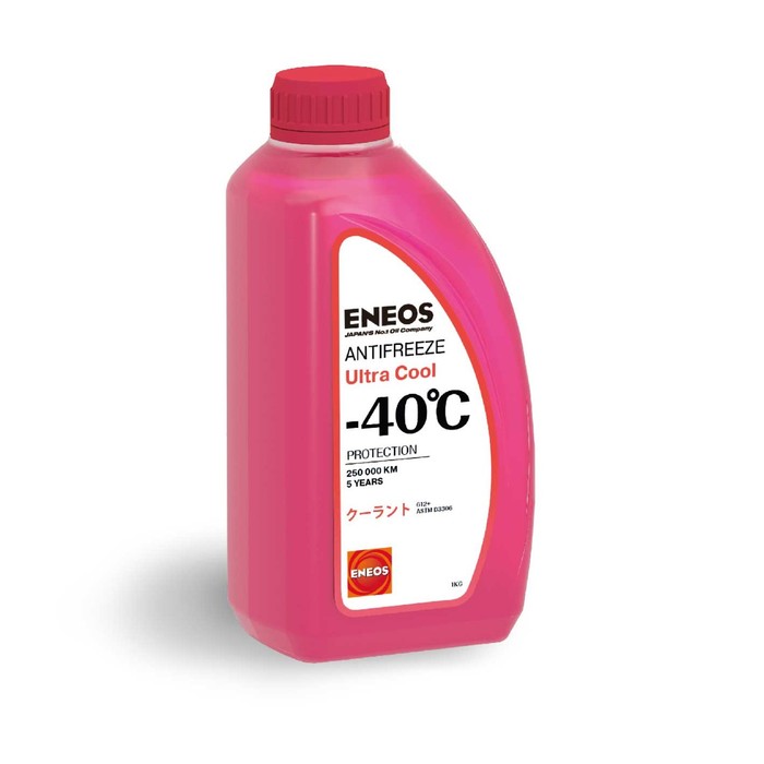 Антифриз ENEOS Ultra Cool -40 C, розовый, 1 кг антифриз eneos hyper cool 40 c зелёный 200 кг