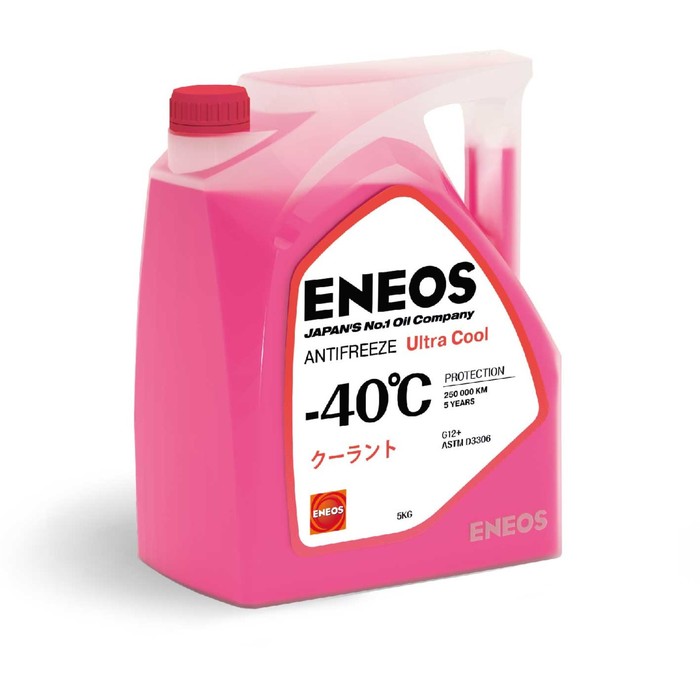 Антифриз ENEOS Ultra Cool -40 C, розовый, 5 кг жидкость охлаждающая низкозамерзающая eneos antifreeze ultra cool 40c 1 кг