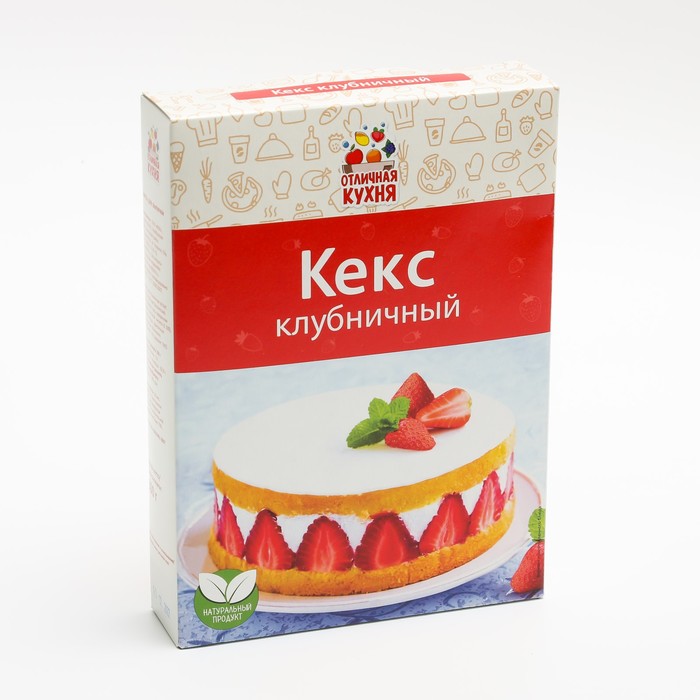 

Мучная смесь ОТЛИЧНАЯ КУХНЯ Кекс клубничный 300г