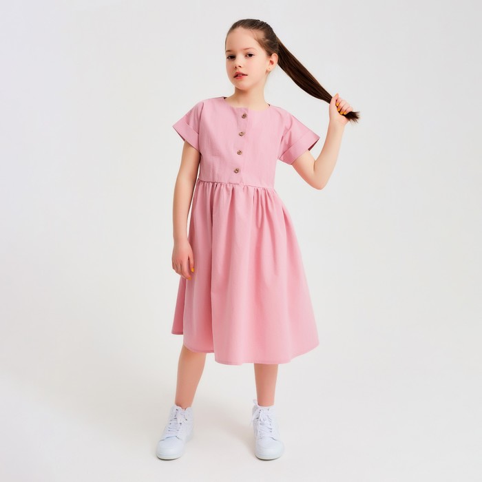 Платье для девочки MINAKU: Cotton Collection цвет сиреневый, рост 158