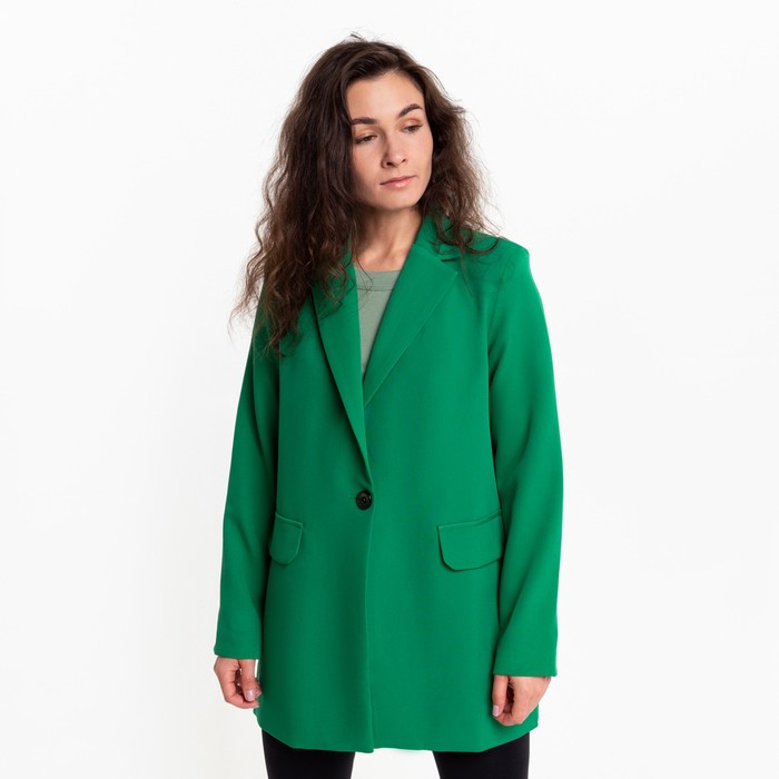 Пиджак женский, цвет зелёный, размер 42-44