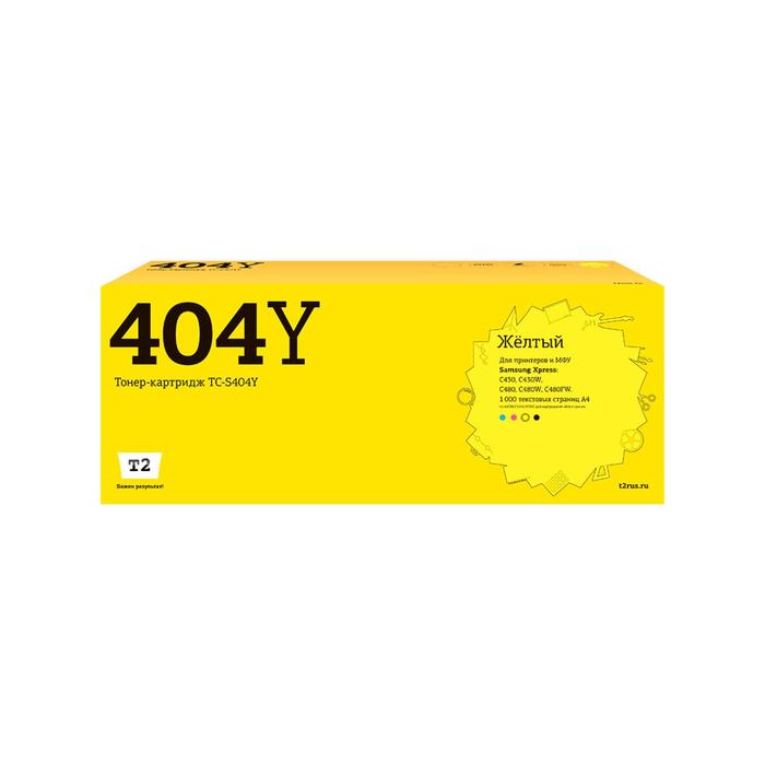 Лазерный картридж T2 TC-S404Y (CLT-Y404S/SU452A/Y404S) Samsung, желтый картридж t2 tc hcf412x 5000стр желтый