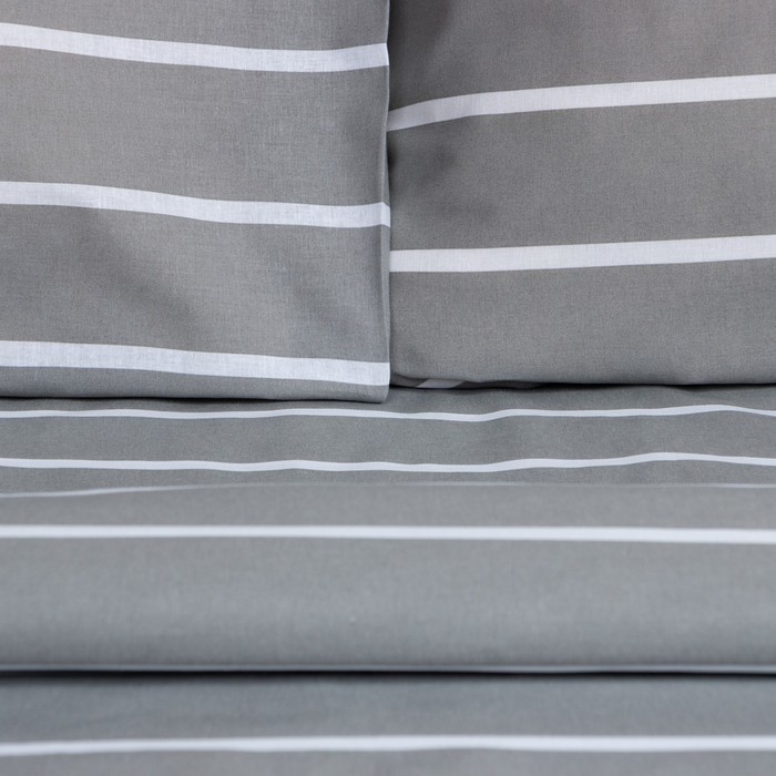 фото Постельное бельё этель 1.5сп gray stripes 143х215см,150х214см,70х70см-2 шт, 100% хлопок,поплин